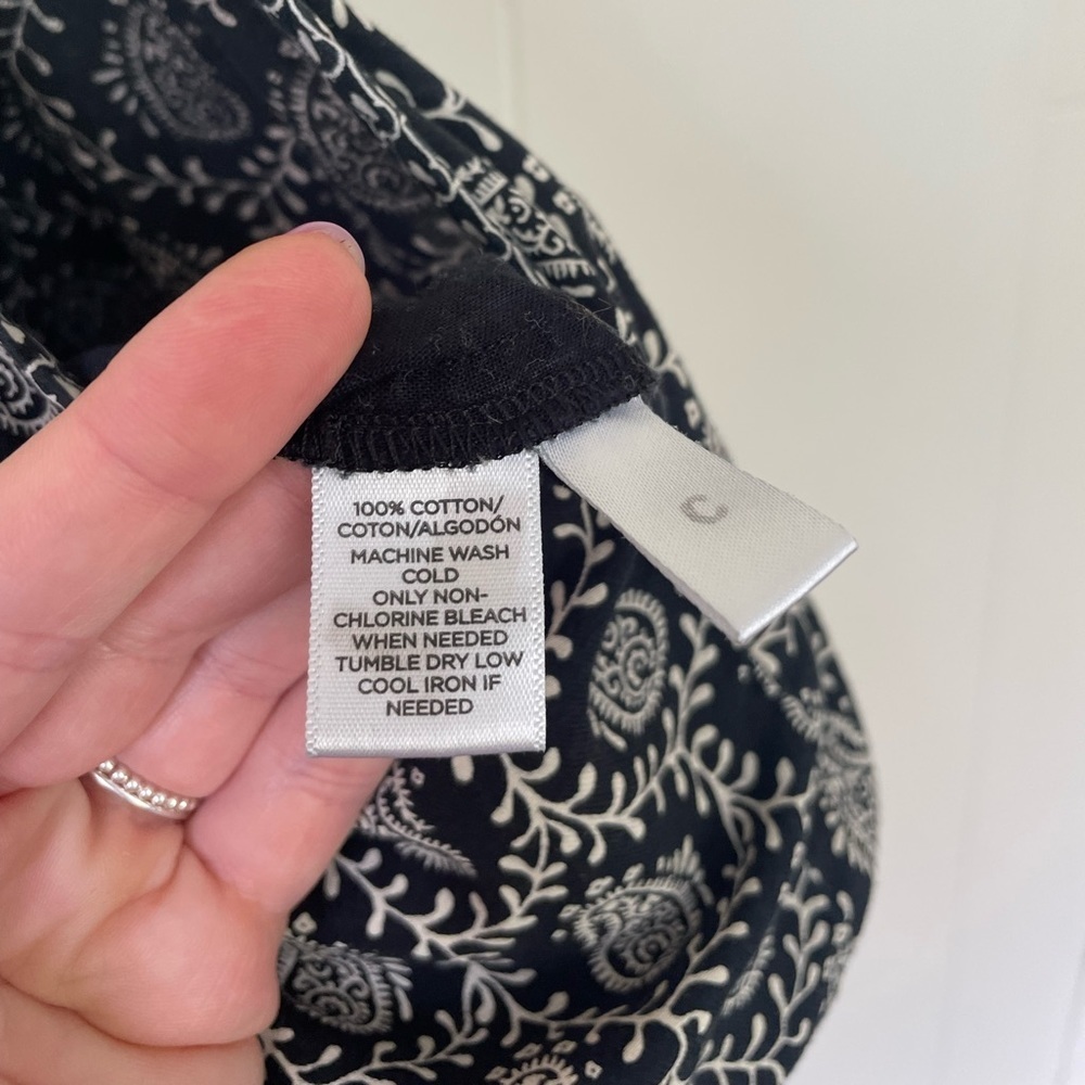 Lou & Grey Sleeveless Jumpsuit Black White Boho Festival Pockets ~ Size M - Picture 7 of 14